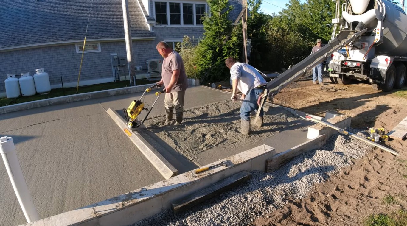 Professional concrete foundation pour with proper equipment in DeSoto, TX
